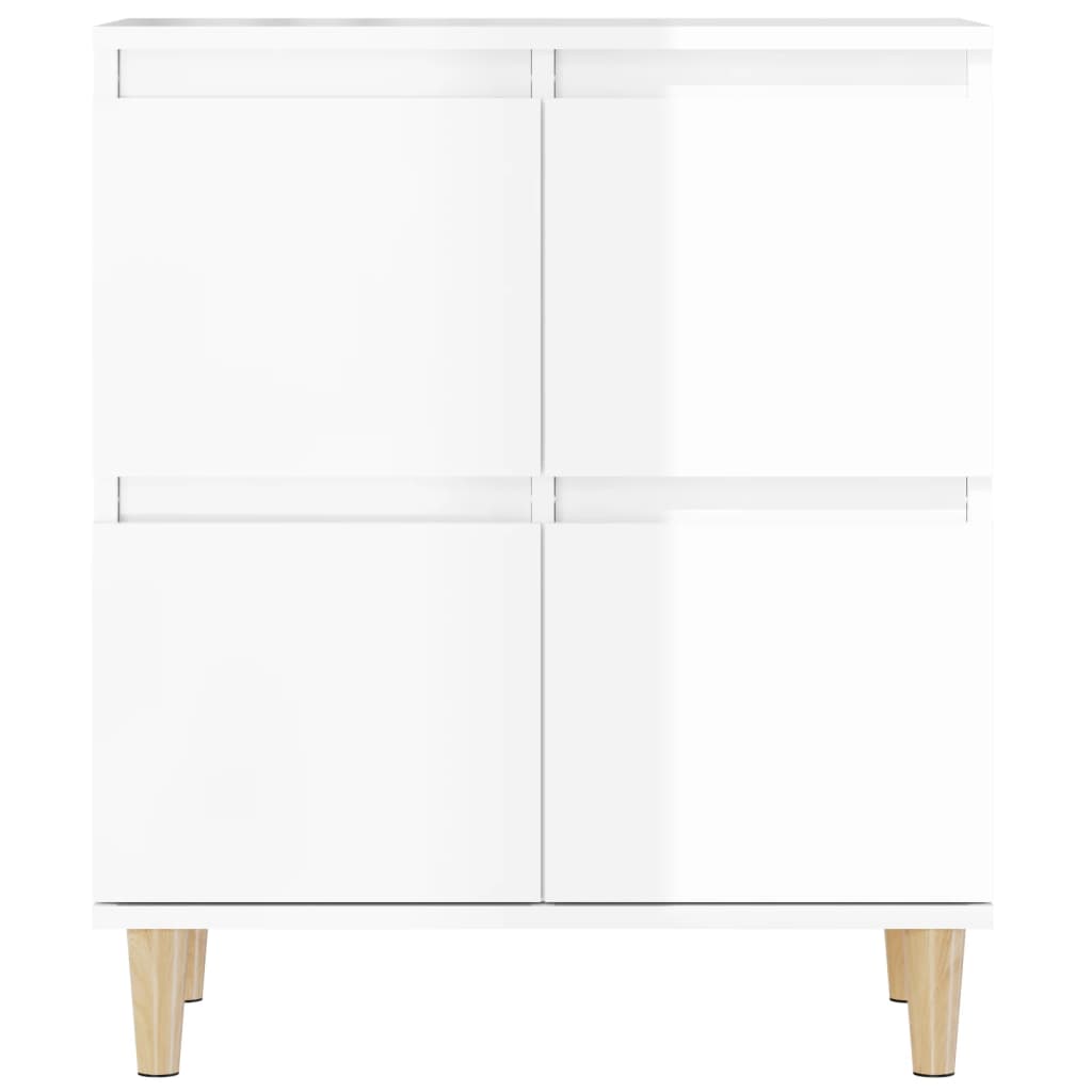 vidaXL puhvetkapp, kõrgläikega valge, 60 x 35 x 70 cm, tehispuit