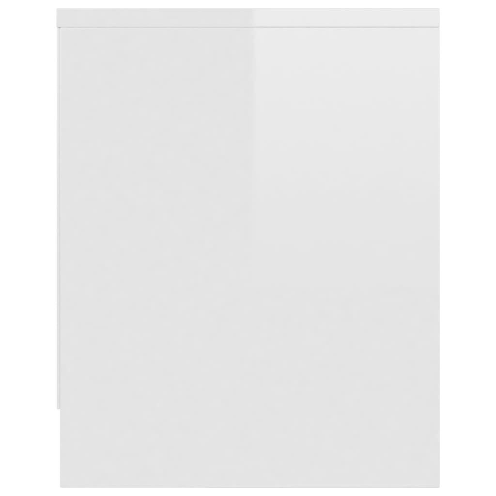 vidaXL telerikapp, kõrgläikega valge, 120 x 30 x 37,5, puitlaastplaat