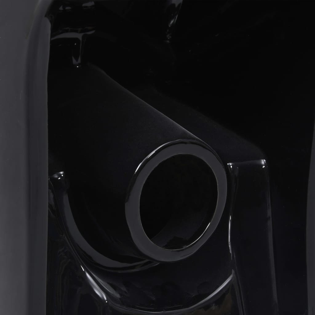 vidaXL keraamiline WC pott tagumise veevooluga, must