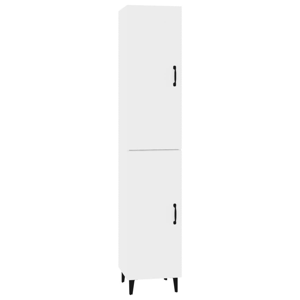 vidaXL kõrge kapp, kõrgläikega valge, 35x34x180 cm, tehispuit
