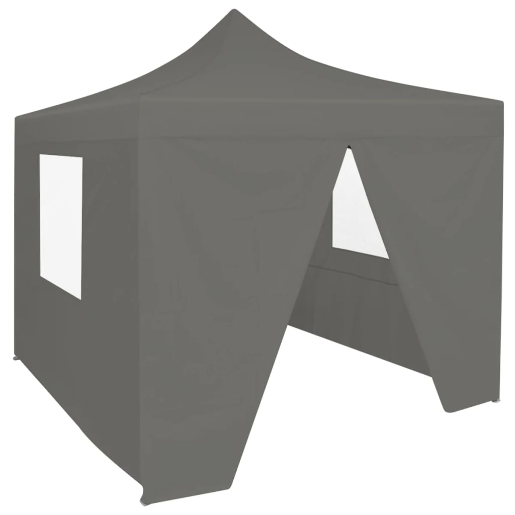 vidaXL professionaalne kokkupandav peotelk 4 külgseina 2x2 teras hall