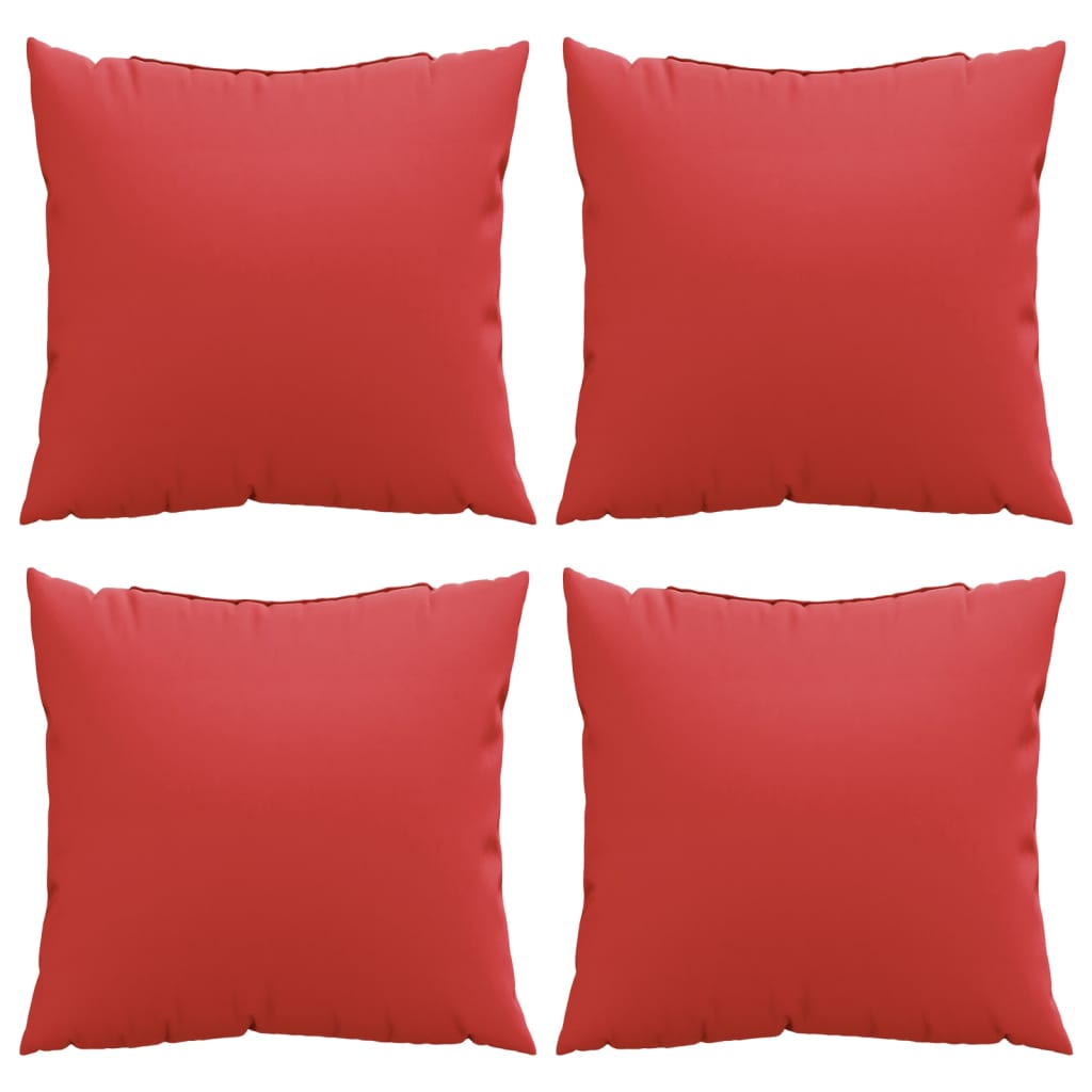 vidaXL dekoratiivpadjad 4 tk, punane, 50 x 50 cm, kangas
