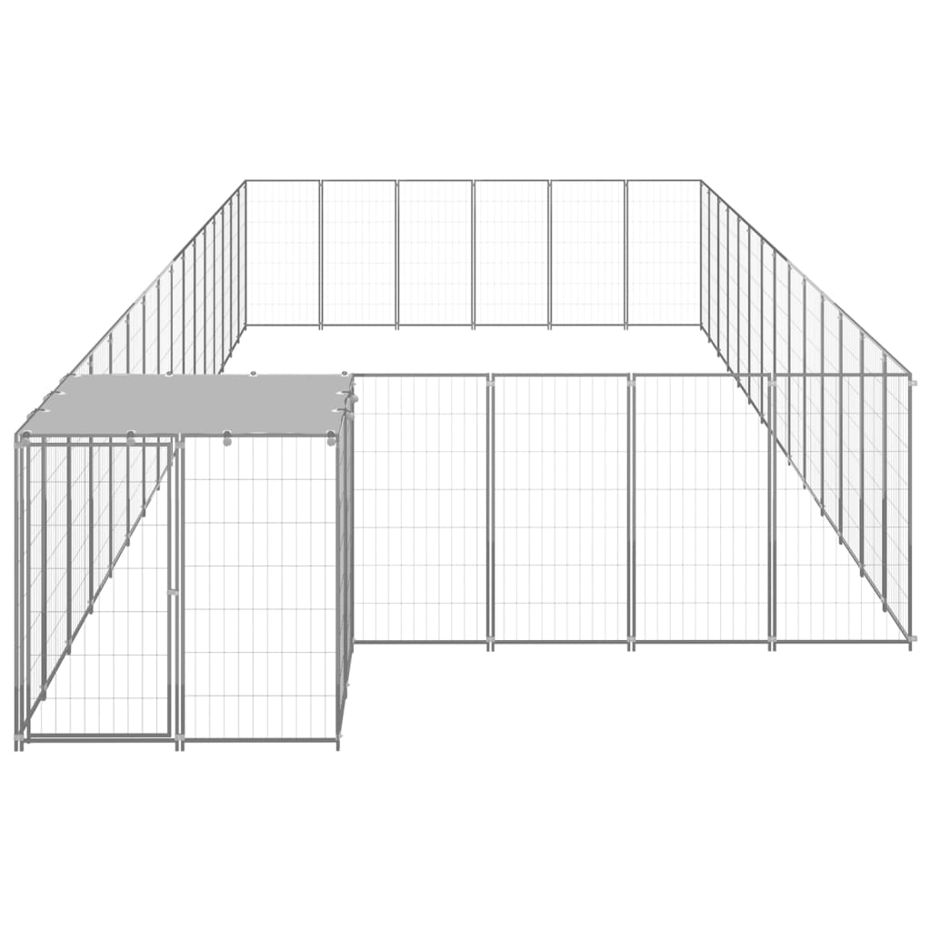 vidaXL koeraaedik, hõbedane, 26,62 m², teras