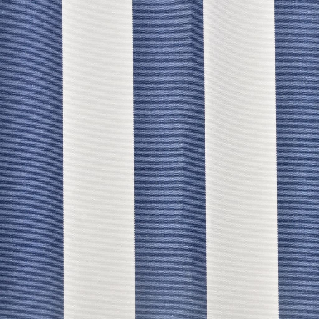 vidaXL varikatuse riie, sinine ja valge, 500 x 300 cm
