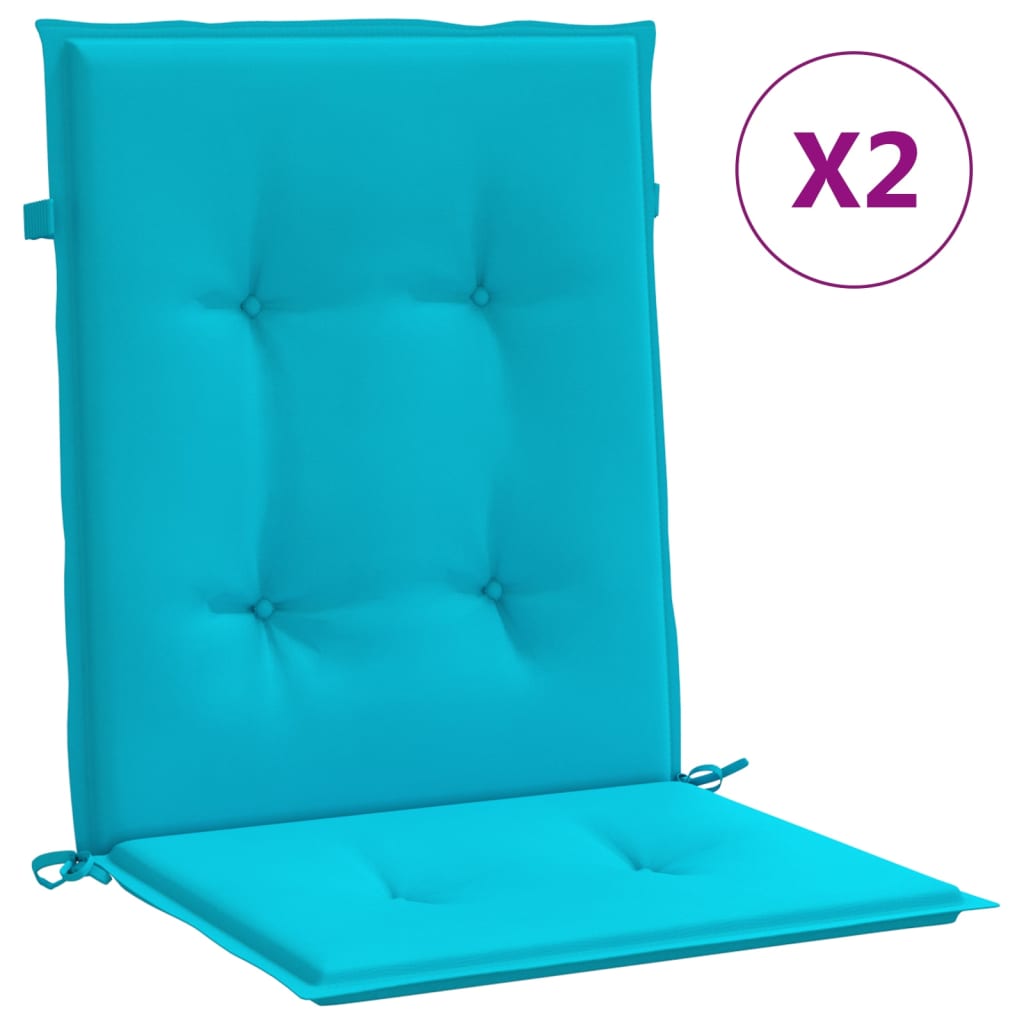 vidaXL madala seljatoega toolipadjad 4 tk, türkiissinine, kangas