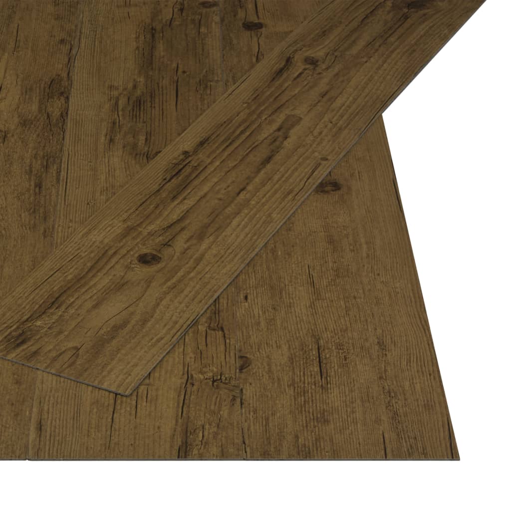 vidaXL iseliimuvad põrandalauad 4,46 m² 3 mm PVC, naturaalne pruun