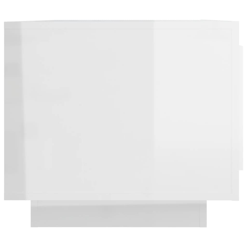 vidaXL kohvilaud, kõrgläikega valge, 102 x 50 x 45 cm, tehispuit