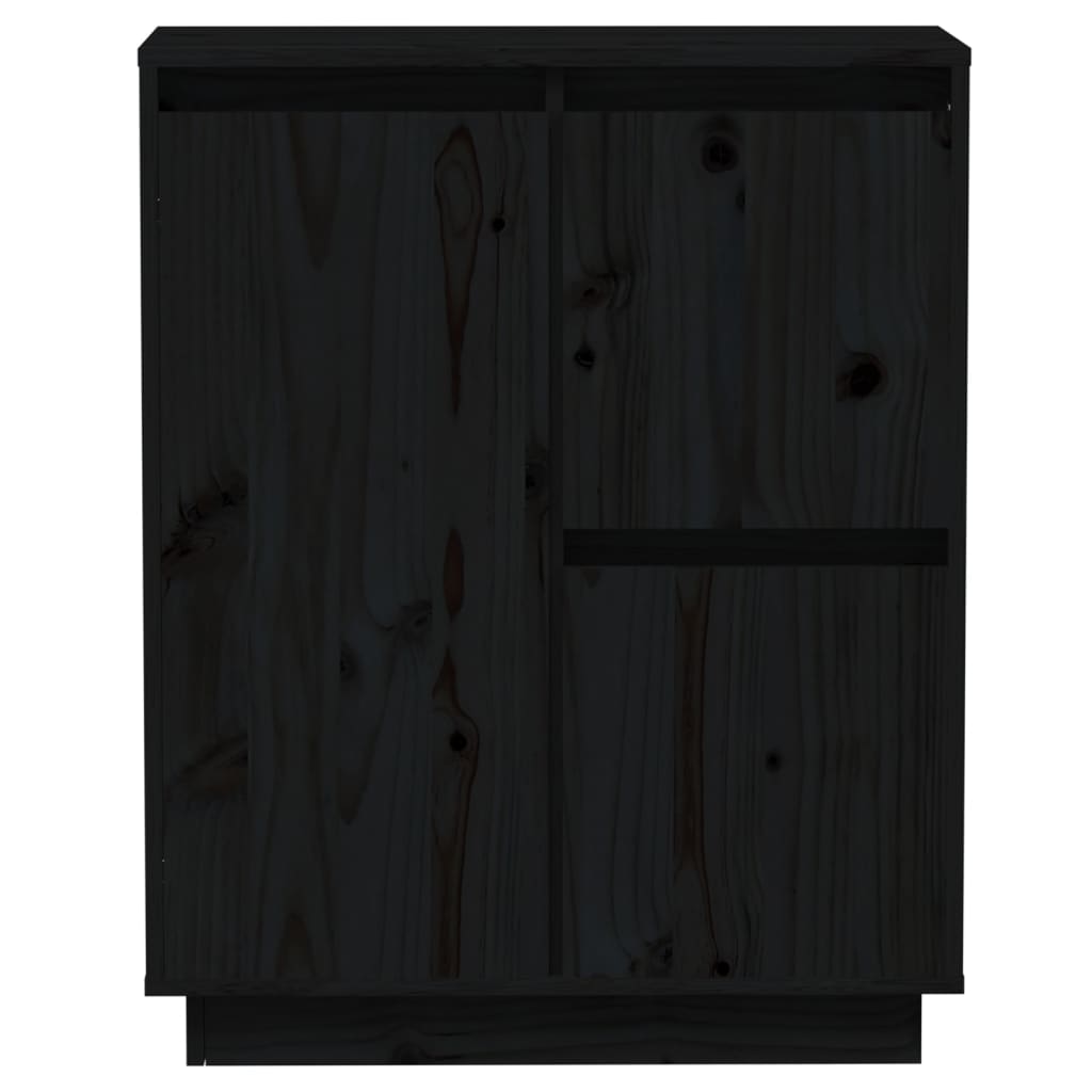 vidaXL puhvetkapp, must, 60 x 34 x 75 cm, täismännipuit