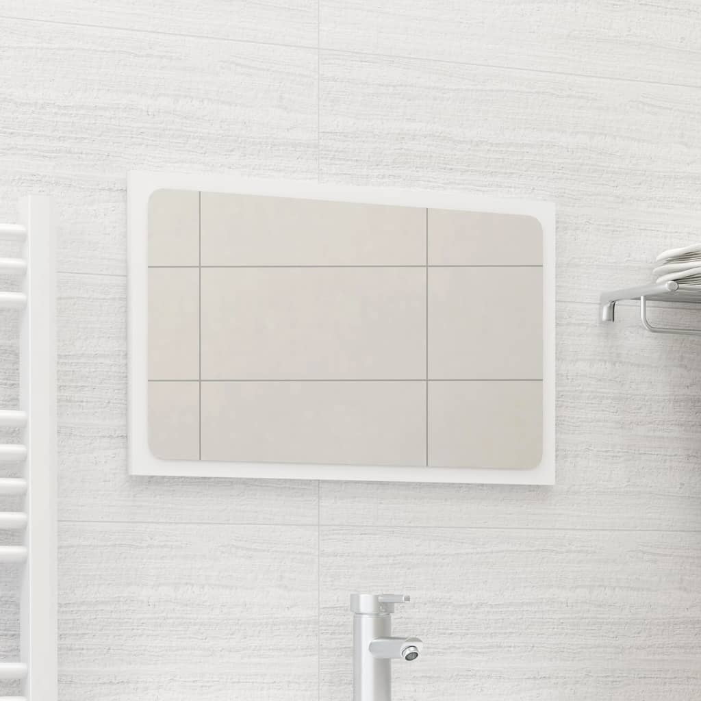 vidaXL vannitoa peeglikapp, valge, 60 x 1,5 x 37 cm, puitlaastplaat