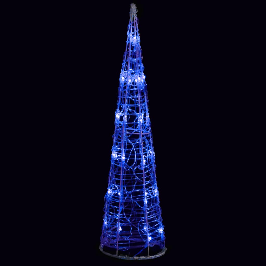 vidaXL akrüülist valguspüramiid, LED-tuli, koonus, sinine 60 cm