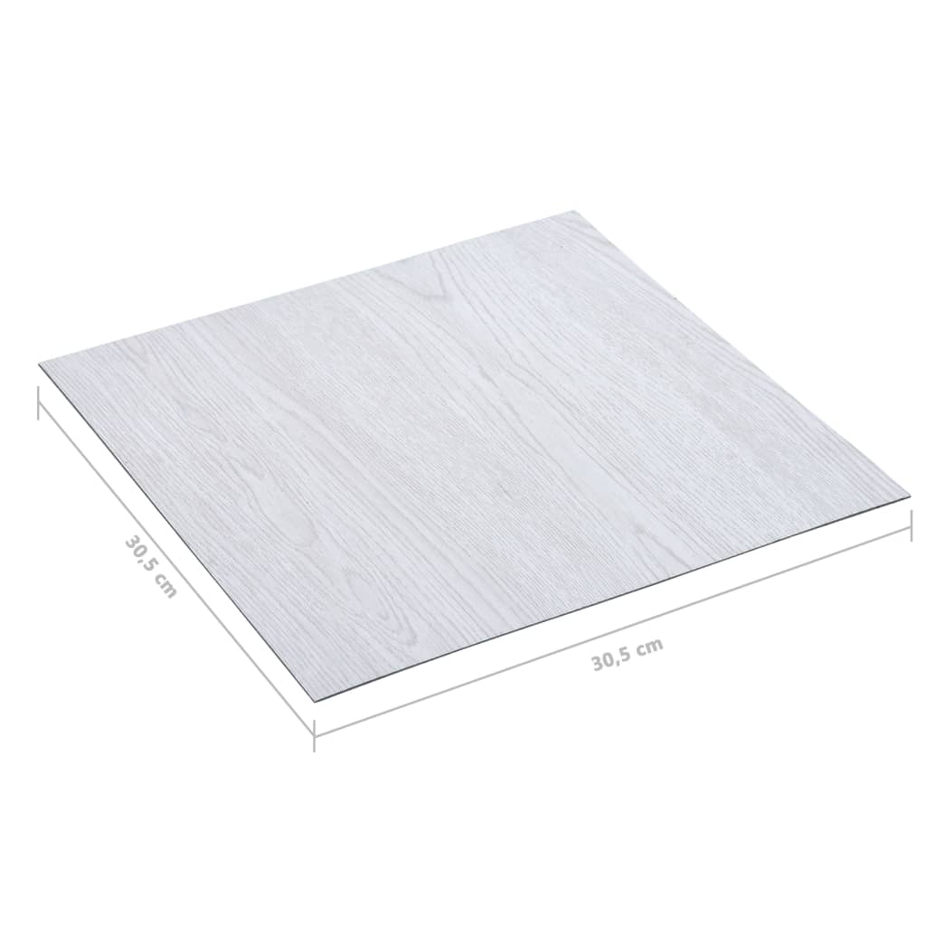 vidaXL iseliimuvad põrandaplaadid 5,11 m², PVC, valge