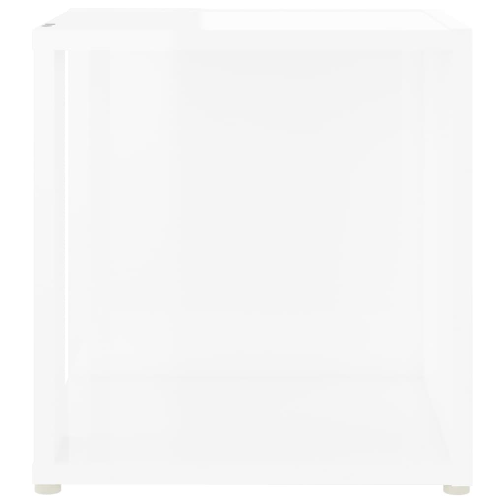vidaXL lisalaud, kõrgläikega valge, 33 x 33 x 34,5 cm, puitlaastplaat
