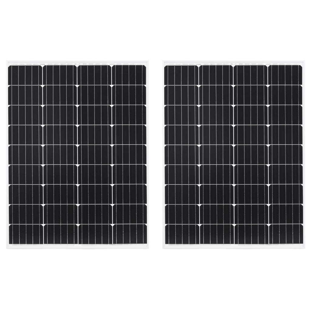 vidaXL päikesepaneelid 2 tk 100 W alumiinium ja turvaklaas