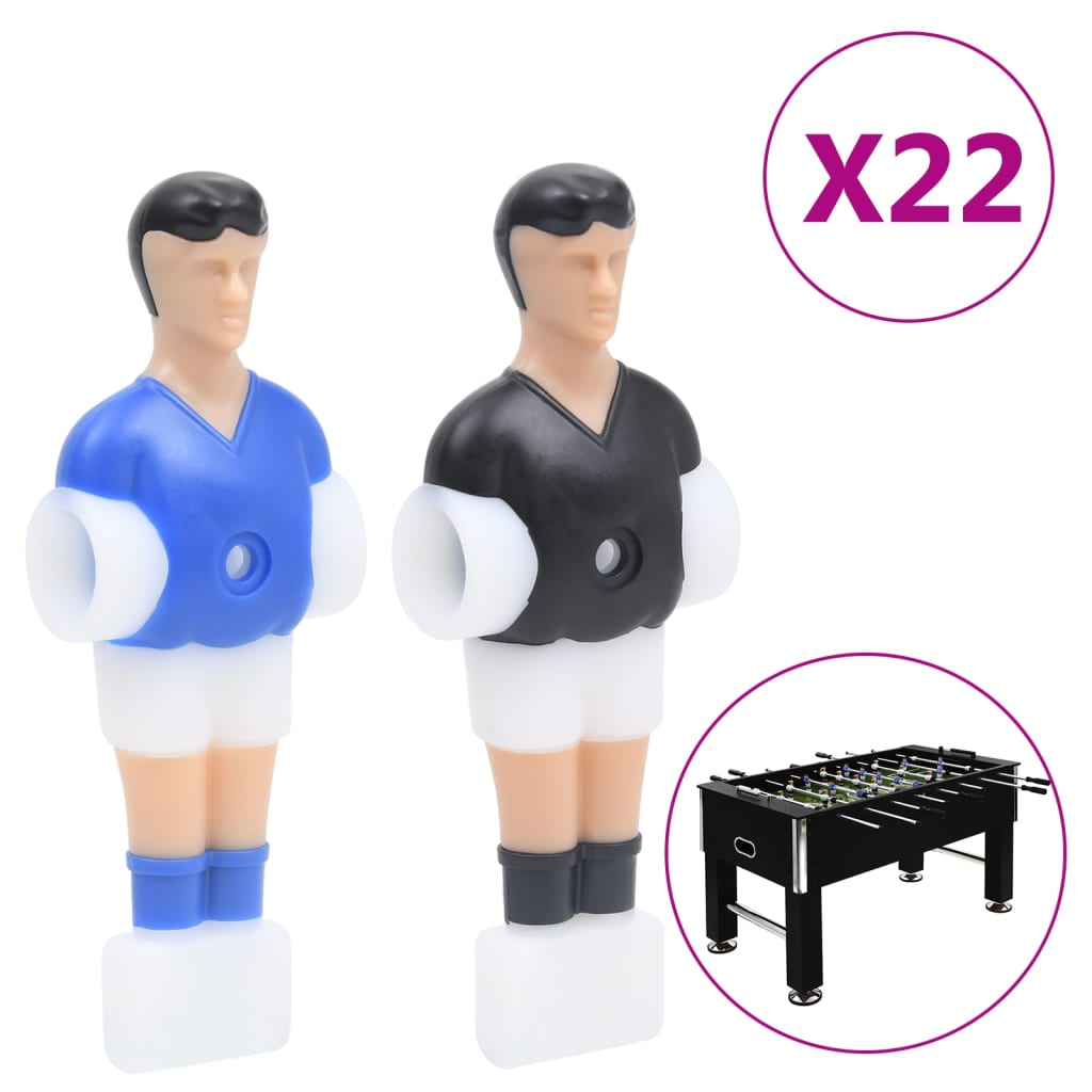 vidaXL lauajalgpalli mängijad 12,7 mm vardale, 22 tk