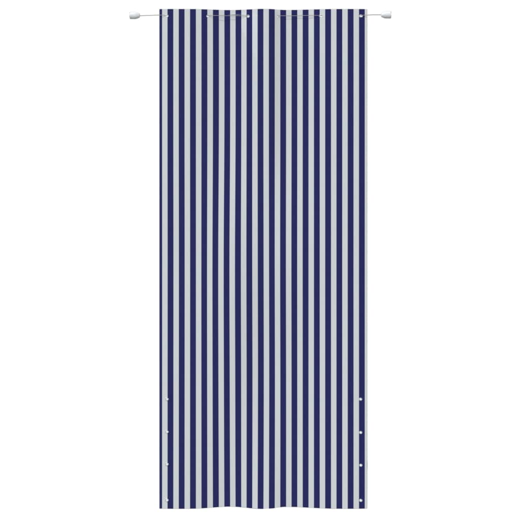 vidaXL rõdusirm, sinine ja valge, 120 x 240 cm, Oxfordi kangas