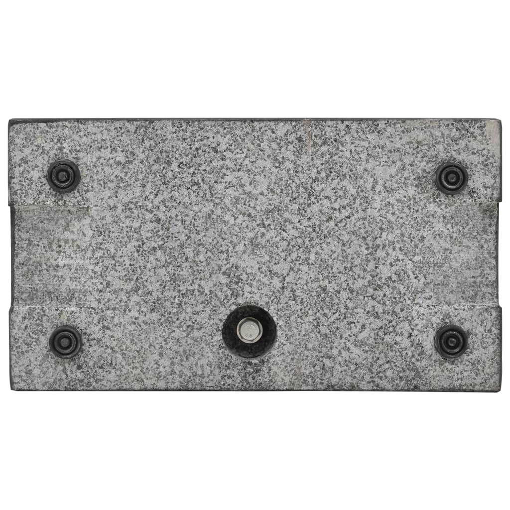 vidaXL päevavarju alus, graniidist, 25 kg, ristkülikukujuline, must