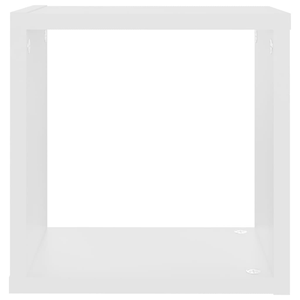 vidaXL kuubikukujulised seinariiulid 6 tk, valge, 26 x 15 x 26 cm