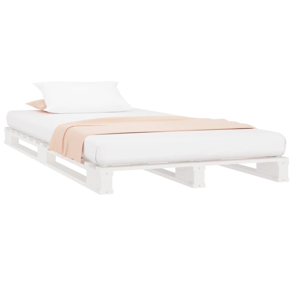 vidaXL kaubaalustest voodi, valge, 75 x 190 cm, männipuit