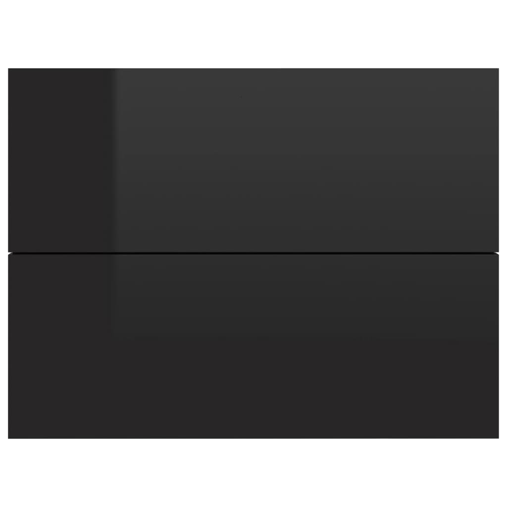 vidaXL öökapp, kõrgläikega must, 40 x 30 x 30 cm, puitlaastplaat