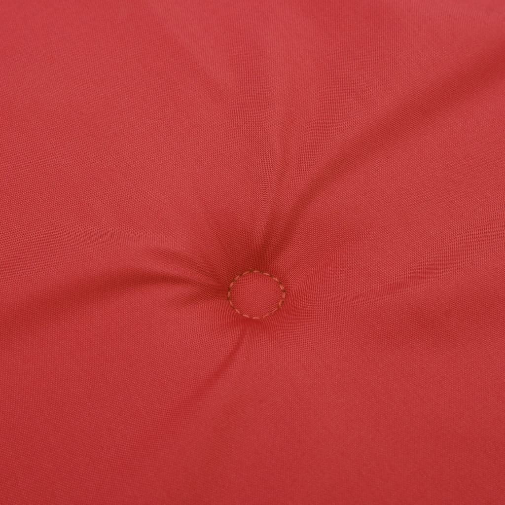 vidaXL aiatooli istmepadjad 2 tk, punane, 50 x 50 x 3 cm, kangas