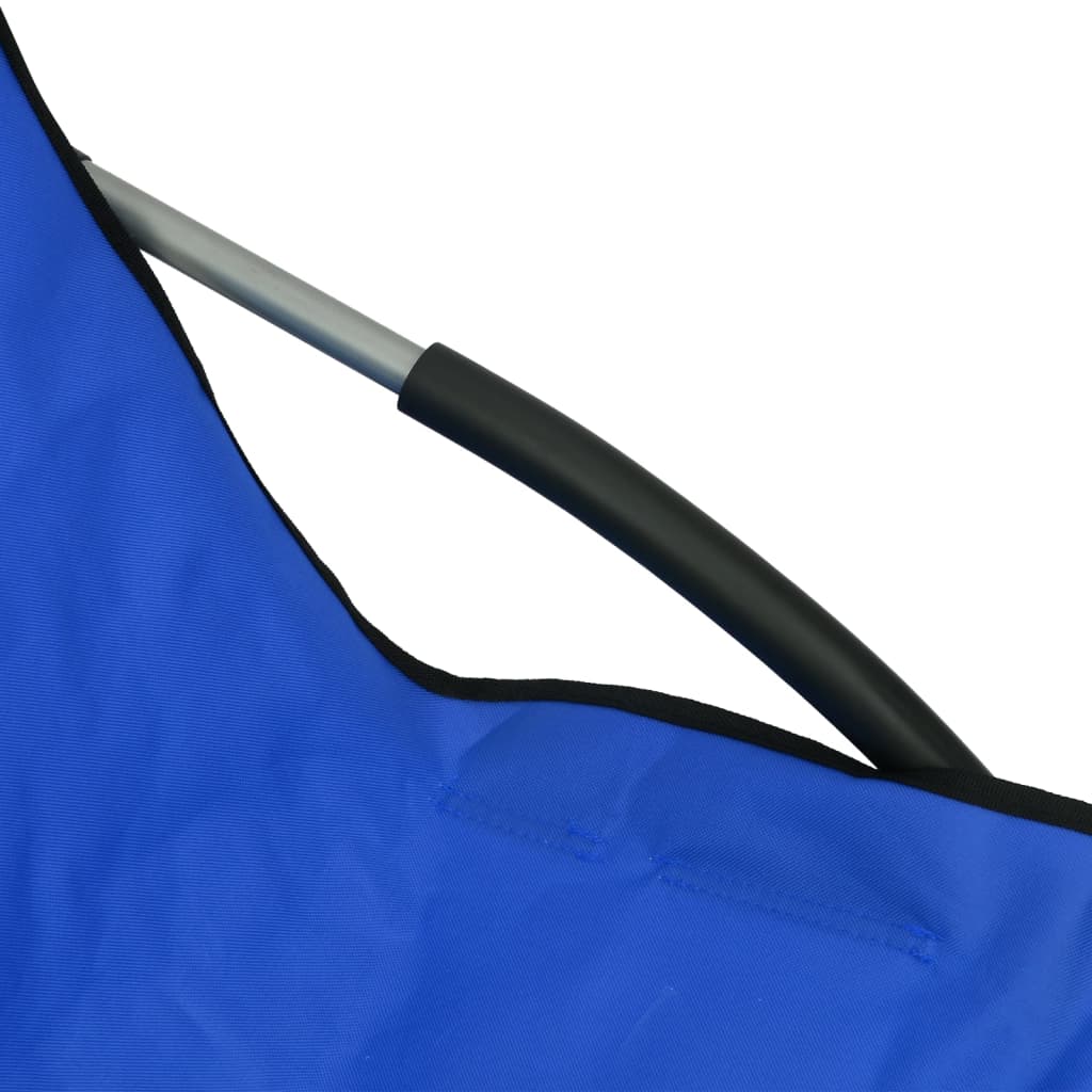 vidaXL kokkupandavad rannatoolid 2 tk sinine kangas