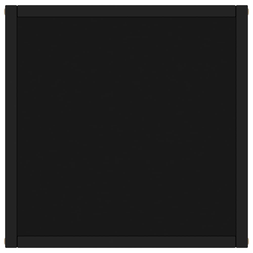 vidaXL kohvilaud, must, must klaas, 40 x 40 x 50 cm