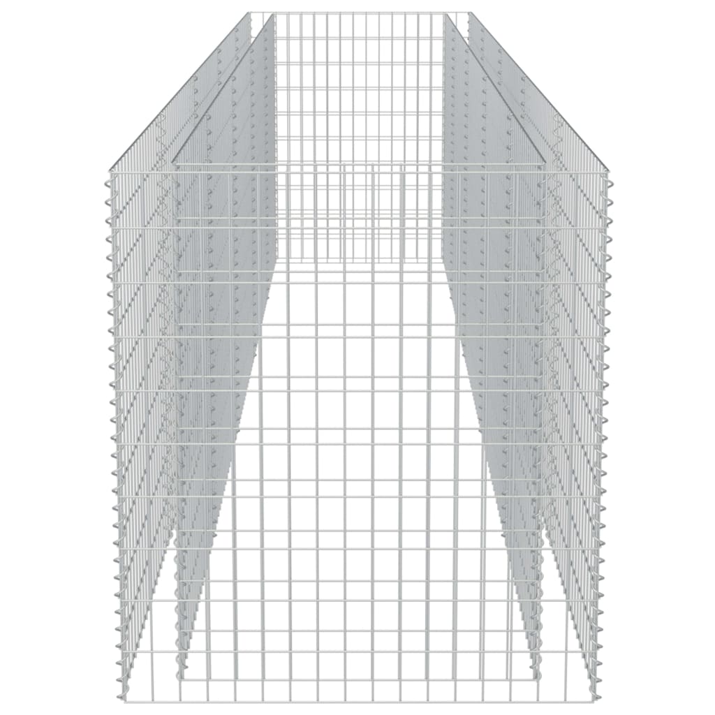 vidaXL gabioon-taimelava, tsingitud teras, 450 x 90 x 100 cm