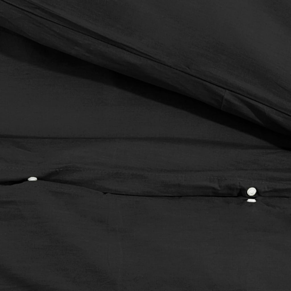 vidaXL voodipesukomplekt, must, 220x240 cm, kerge, mikrofiiber