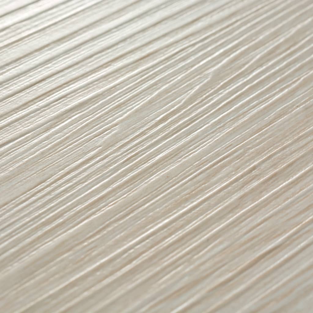 vidaXL iseliimuvad PVC-põrandaplaadid 5,21 m², 2 mm kulunud valge tamm