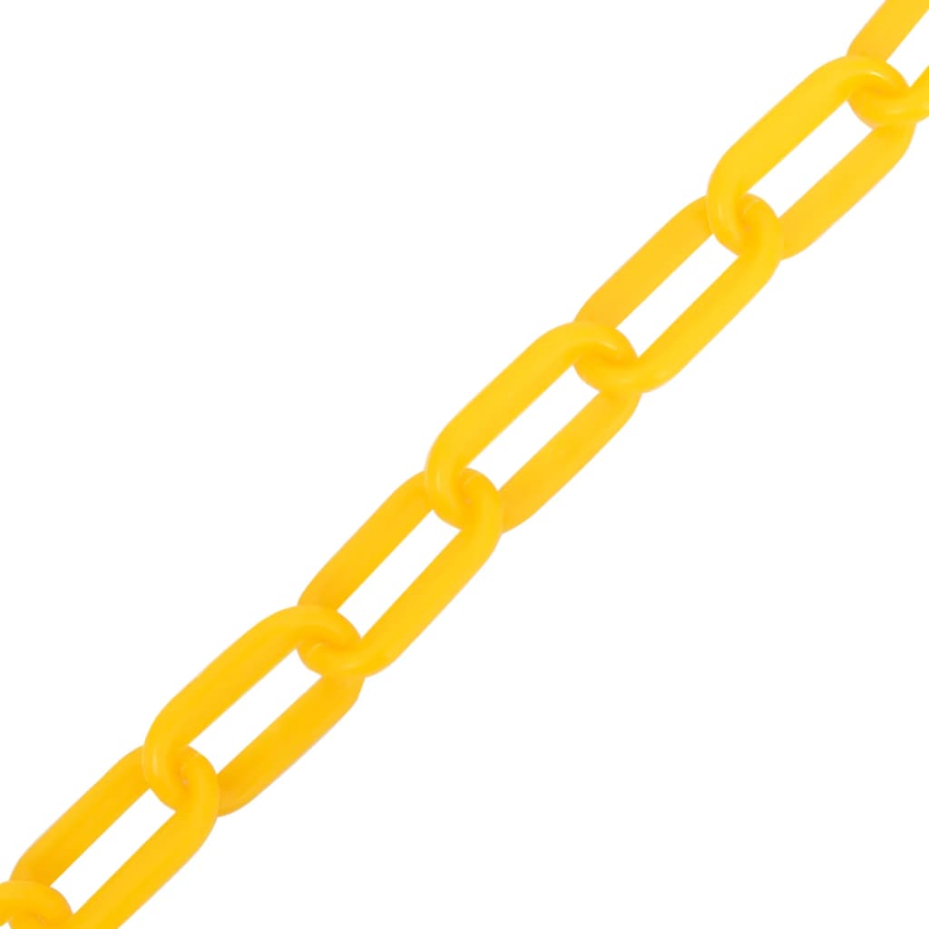 vidaXL hoiatuskett, kollane, plast, 100 m, Ø8 mm