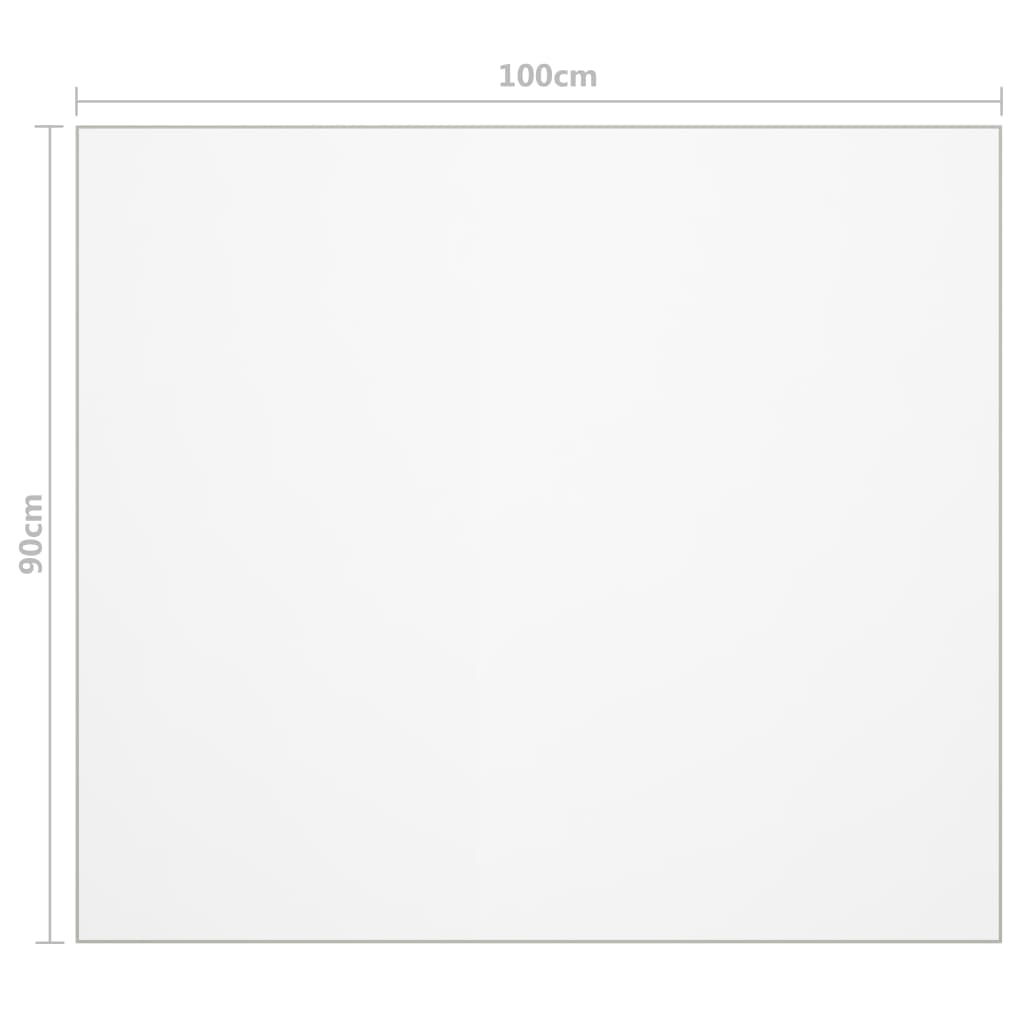 vidaXL lauakaitse, läbipaistev, 100 x 90 cm, 2 mm, PVC