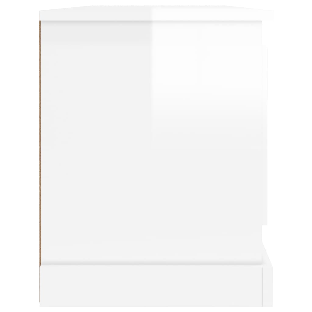 vidaXL telerikapp, kõrgläikega valge, 100x35,5x45 cm, tehispuit