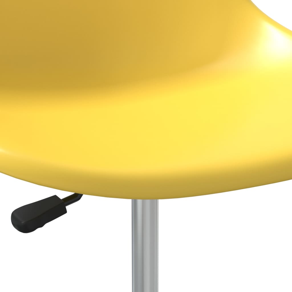vidaXL pööratavad toolid 2 tk, kollane, PP