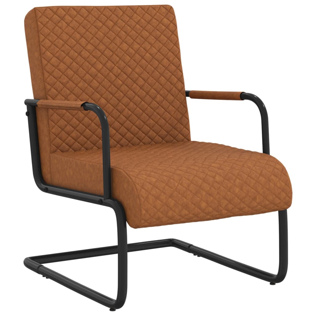 vidaXL vetruvate jalgadega tool, matt pruun, kunstnahk