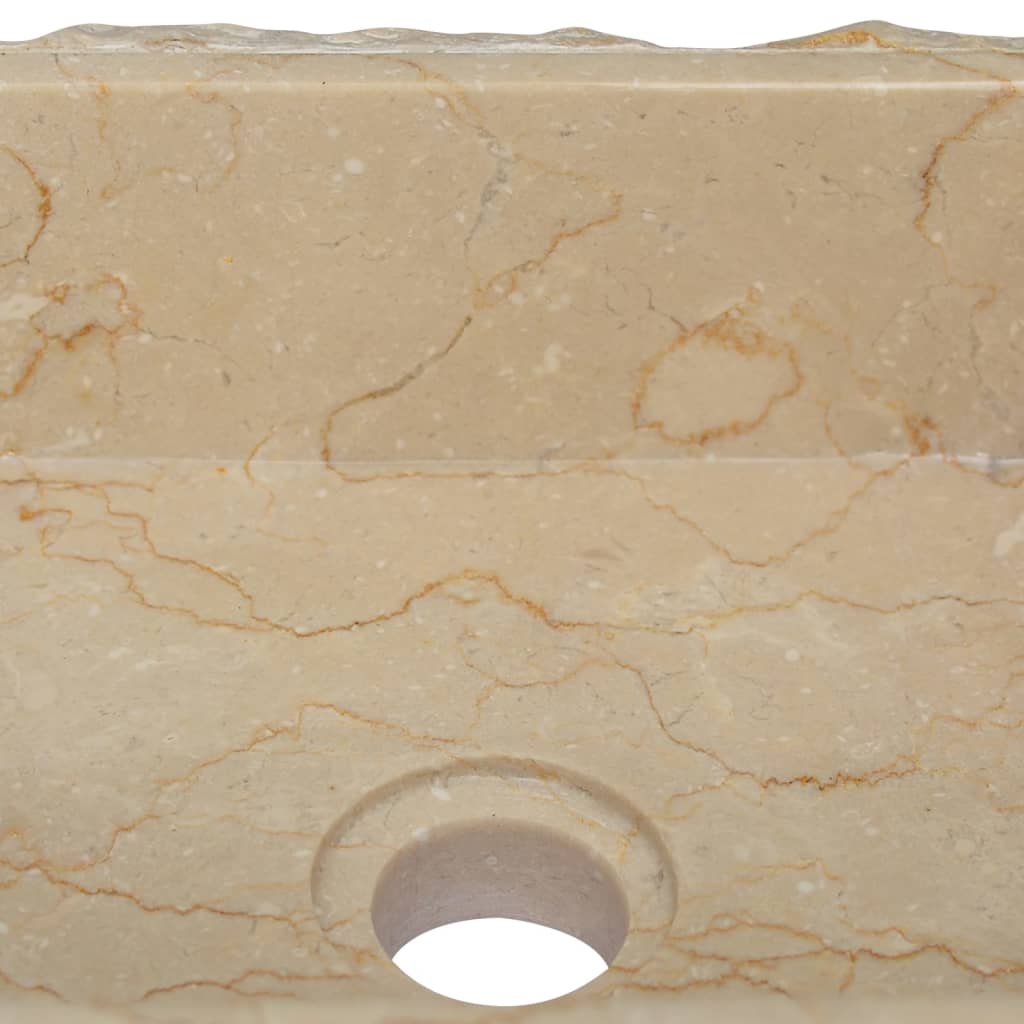 vidaXL valamu, kreemjas, 30x30x13 cm, marmor