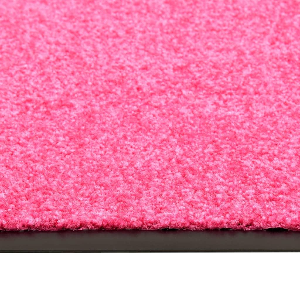 vidaXL uksematt pestav, roosa, 90 x 150 cm