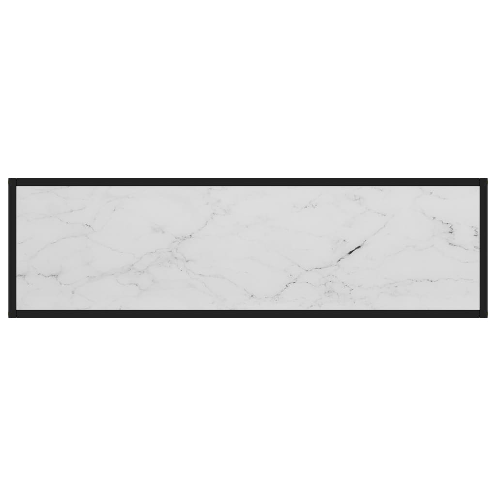vidaXL konsoollaud, valge, 120 x 35 x 75 cm, karastatud klaas