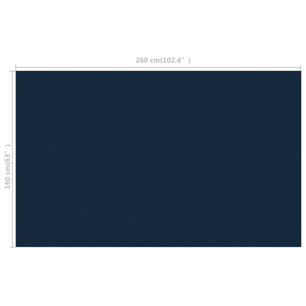 vidaXL ujuv PE ümmargune basseinikile, 260x160 cm, must ja sinine