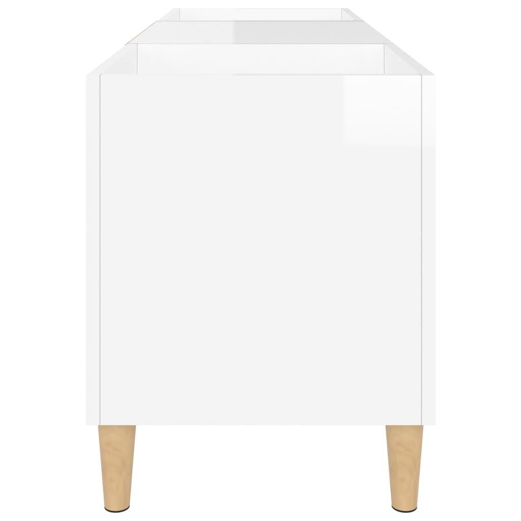 vidaXL plaadikapp, kõrgläikega valge, 121 x 38 x 48 cm, tehispuit
