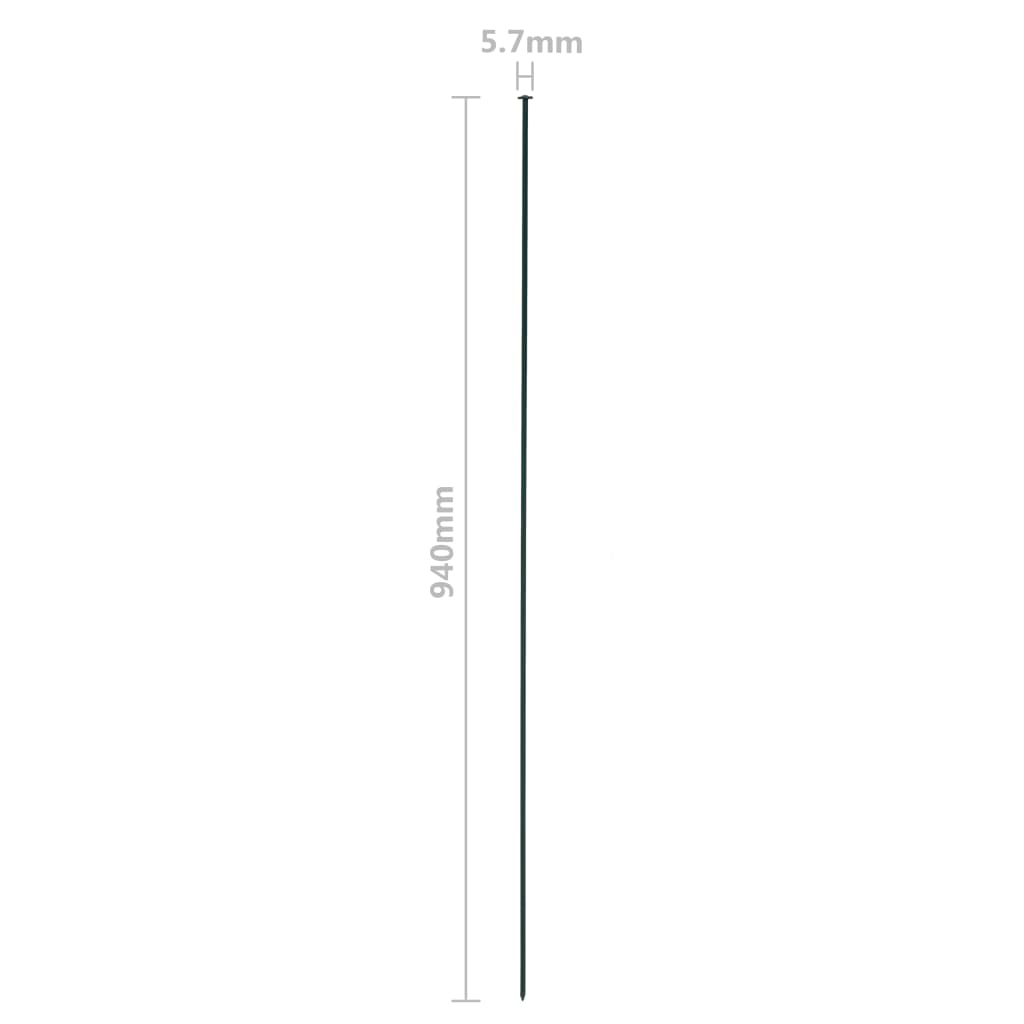 vidaXL kaartega piirdeaia komplekt 77,5 x 64 cm roheline