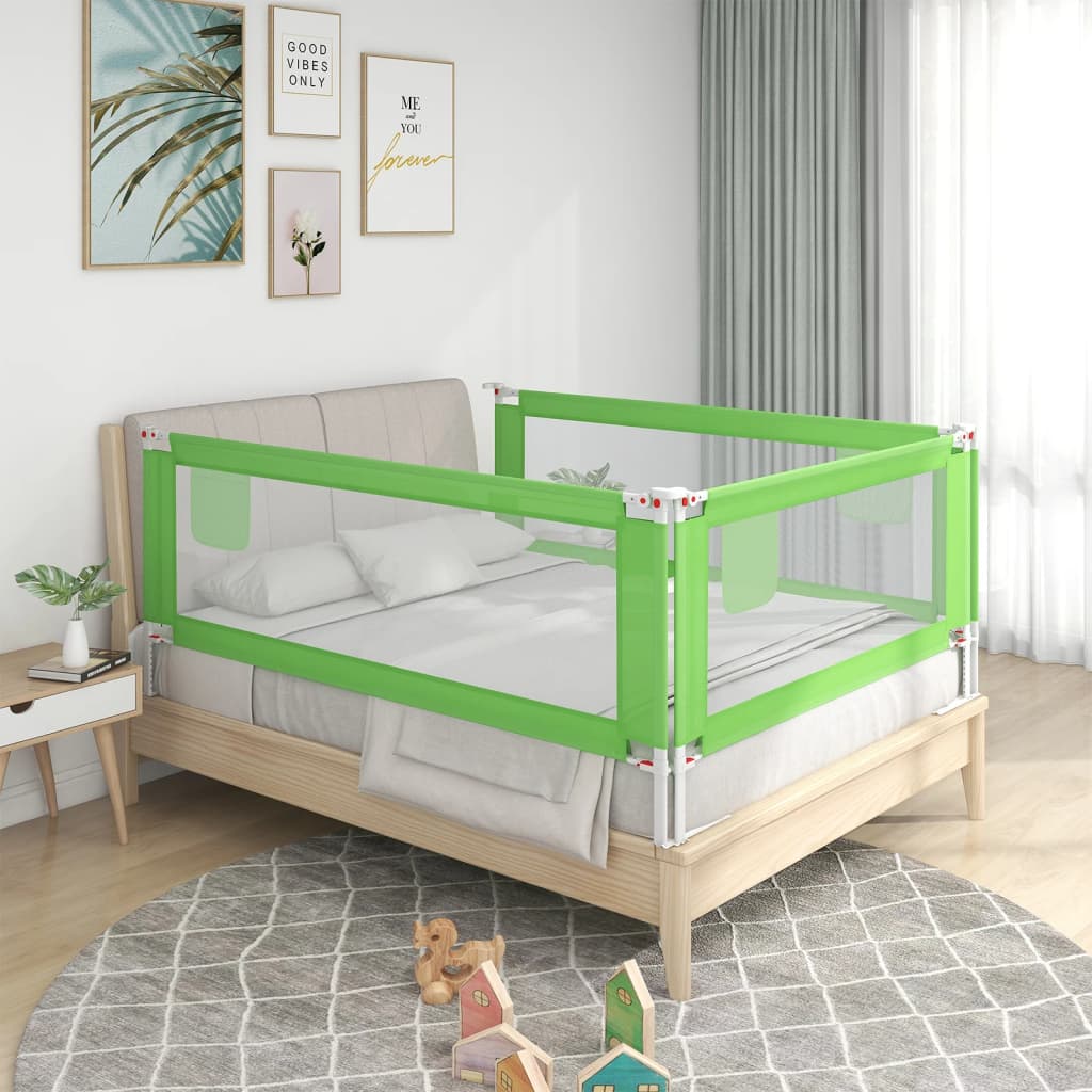 vidaXL voodipiire väikelapse voodile, roheline, 150 x 25 cm, kangas