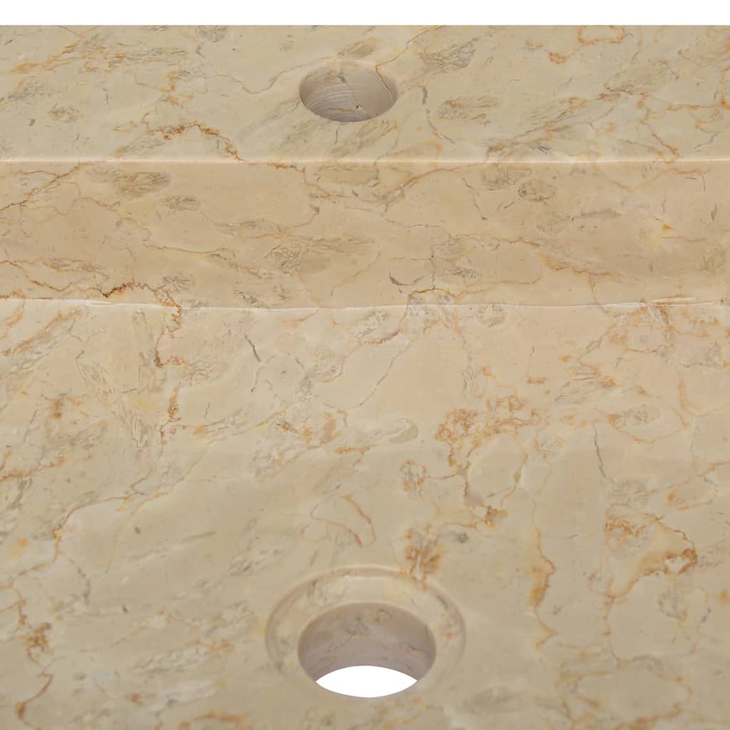 vidaXL valamu, kreemjas, 40x40x12 cm, marmor