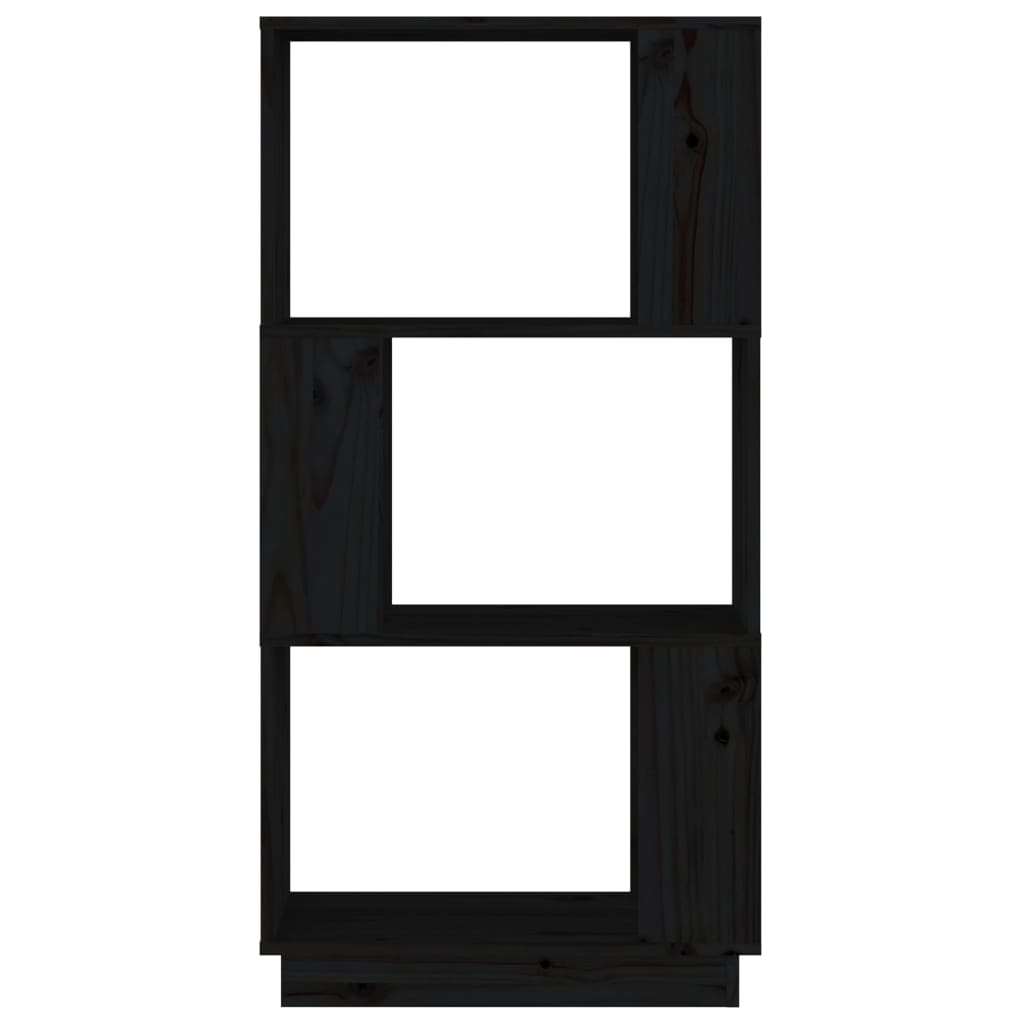 vidaXL raamaturiiul/ruumijagaja, must, 51x25x101 cm, täismännipuit
