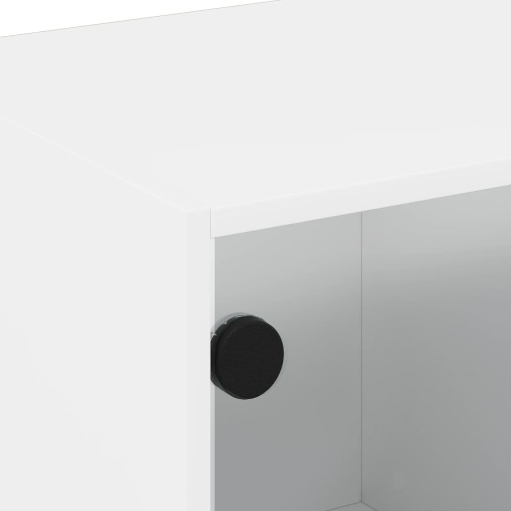 vidaXL kohvilaud klaasustega, valge, 68 x 50 x 42 cm