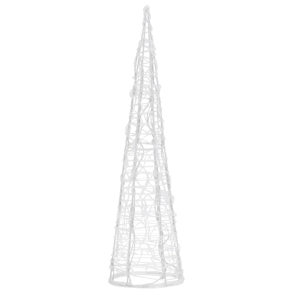 vidaXL akrüülist valguspüramiid, LED-tuli, koonus, soe valge 60 cm