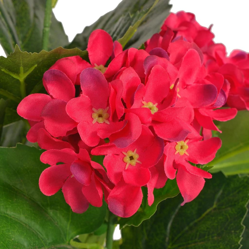 vidaXL kunsttaim hortensia potiga, 60 cm, punane