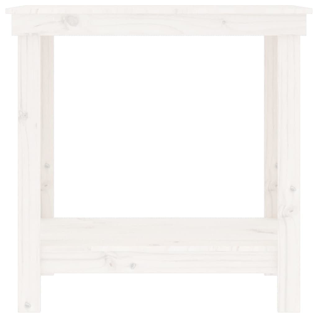vidaXL tööpink, valge, 80 x 50 x 80 cm, männipuit