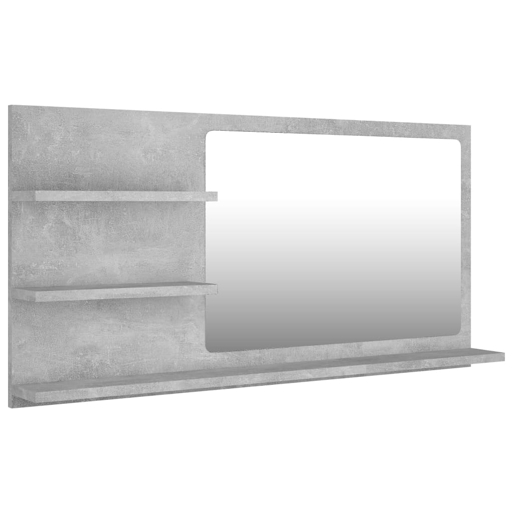 vidaXL vannitoa peeglikapp betoonhall 90 x 10,5 x 45 cm puitlaastplaat