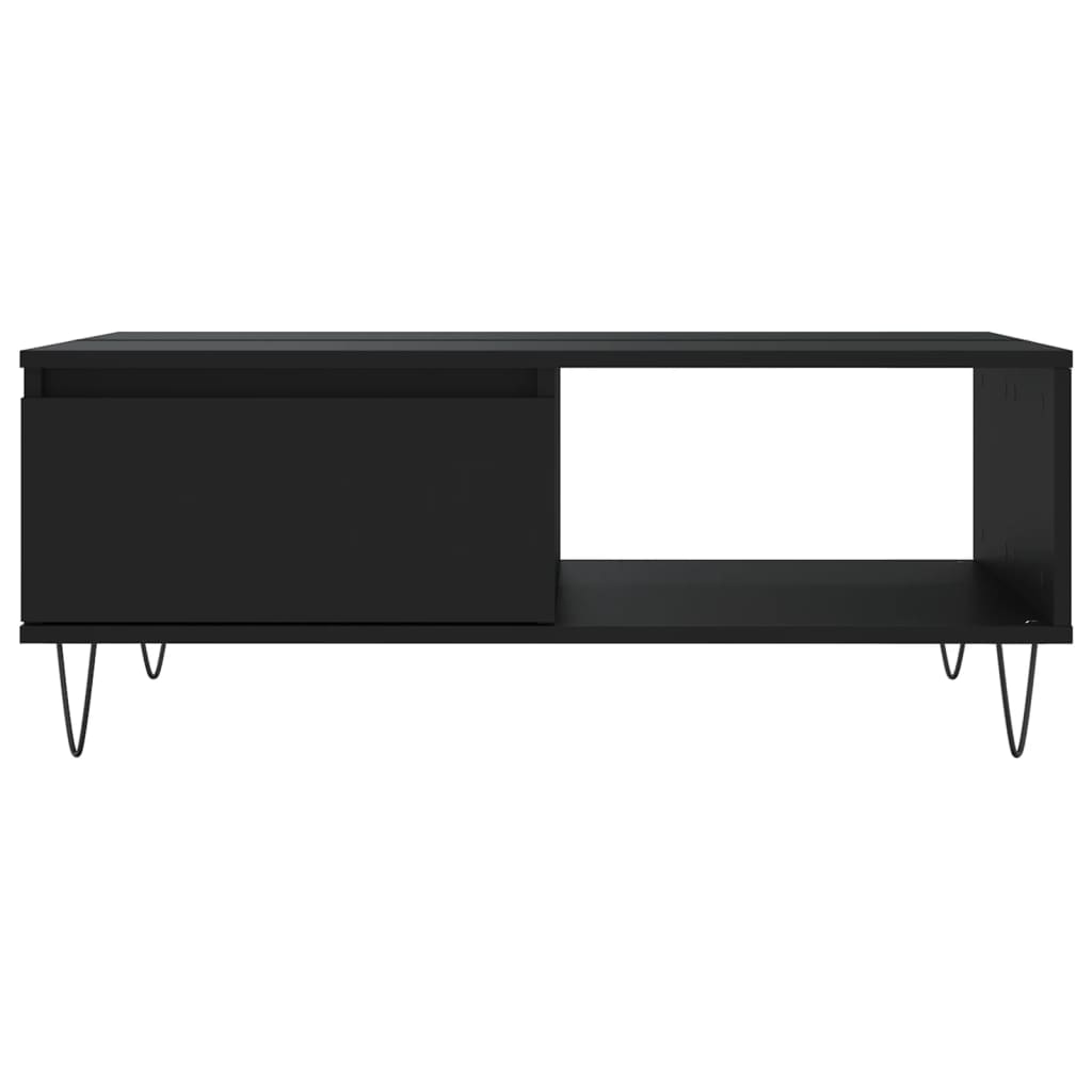 vidaXL kohvilaud, must, 90 x 60 x 35 cm, tehispuit