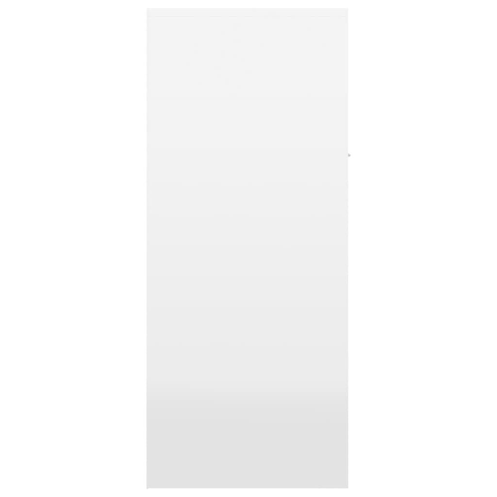 vidaXL kingakapp, kõrgläikega valge, 60 x 35 x 84 cm puitlaastplaat